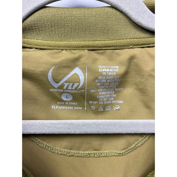 TLF Apparel Jacket Mens Large Long Sleeve Front Zip Green Workout Gym Athletic - Picture 4 of 8